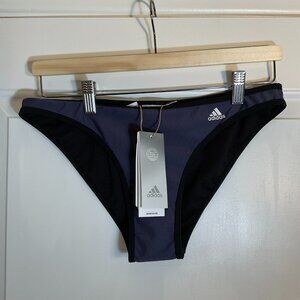 Adidas Womens Bikini Bottoms NWT Size Medium M Shadow Navy Blue